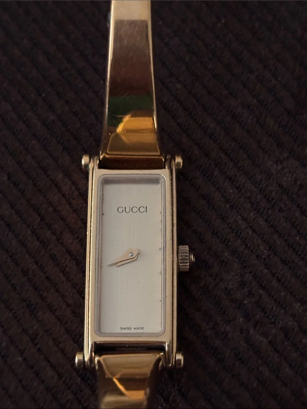 Gucci Women's Gold Rectangular Bracelet Watch